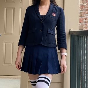 Abercrombie Navy Wool Blazer Kid Size XL